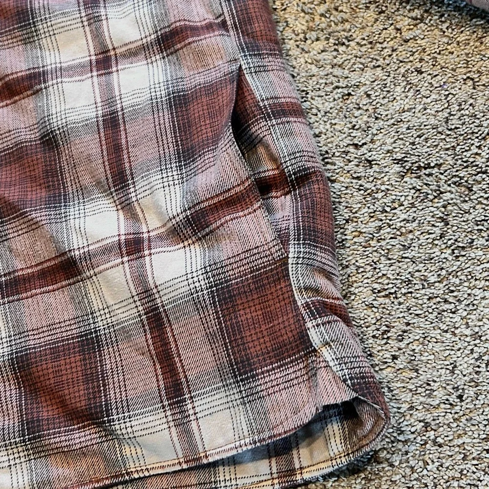 Levi's® Sherpa Lined Brown Ombre Plaid Shirt Jacket Jersey Hoodie Men’s L NEW - Picture 9 of 16